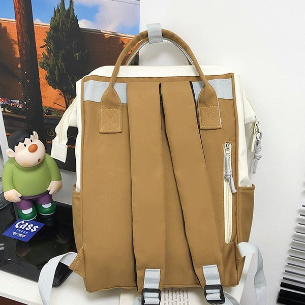 致青春|春季新書包女日系ins撞色中小學生手提雙肩包韓版ins學院風背包「876-360」24.04-1