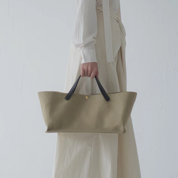 質感真皮|2024年新韓版托特包女頭層牛皮大容量高級感復古通勤包法式小眾包「3725」24.07-5