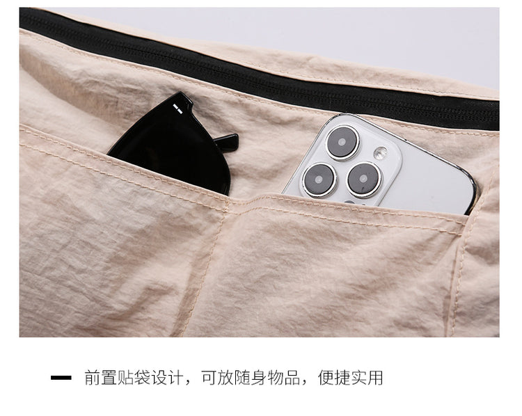 致青春 | 慵懶風包包女日系簡約休閒肩包小眾設計中性包包街頭潮流斜背包「90667-23」24.10-3