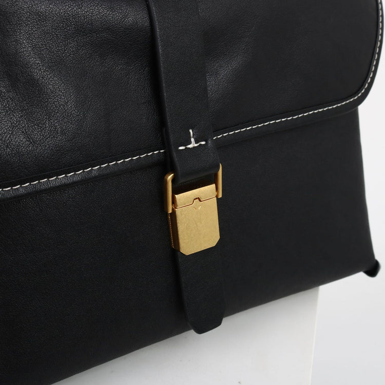 質感真皮|2024新款植鞣頭層牛皮通勤小眾設計隨興郵差包女小挎包單肩斜挎包「6127」24.09-2