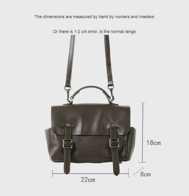 質感真皮|秋冬復古植鞣牛皮雙肩包2024新款單肩斜跨劍橋背包時尚百搭「3731」24.12-5