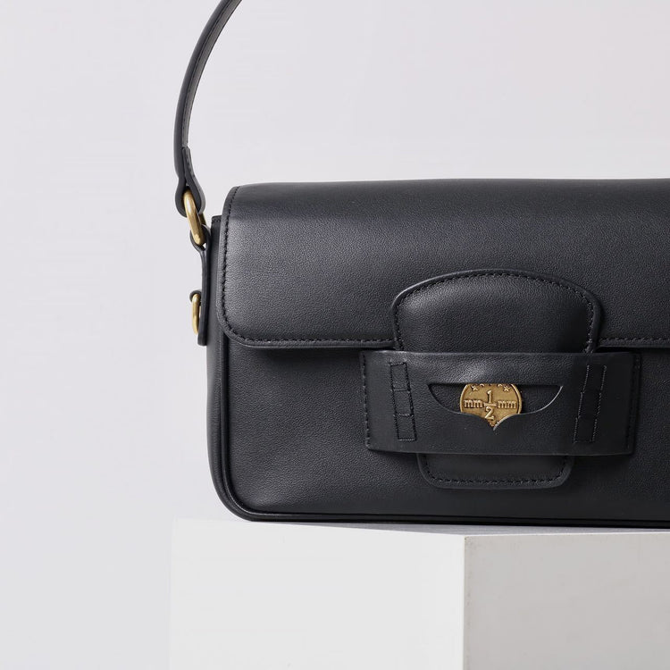 質感真皮|秋冬新款2024頭層牛皮法棍包腋下包金幣包小方包手提包單肩斜挎包「5112」24.12-1