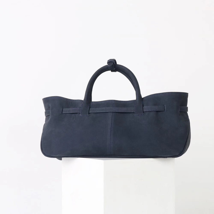 質感真皮|2025新款復古休閒麂皮包通勤百搭極簡皮帶扣設計斜背女小眾托特包「5797」25.09-4