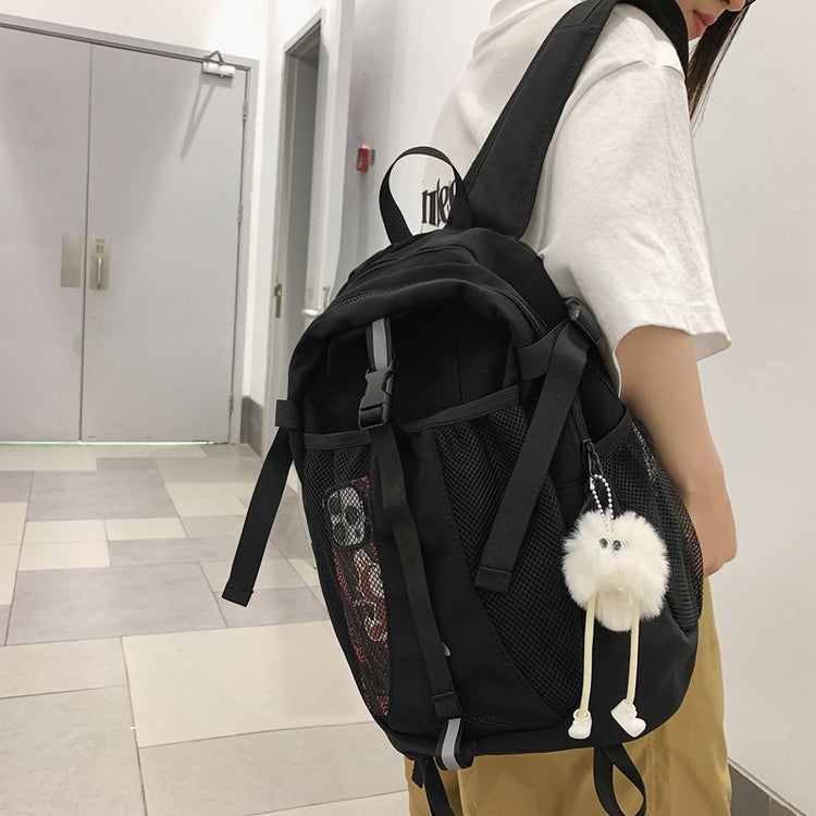 致青春 | 新款書包簡約韓系大容量男女背包電腦旅行初高中大學生雙肩包「1206-130」24.05-1