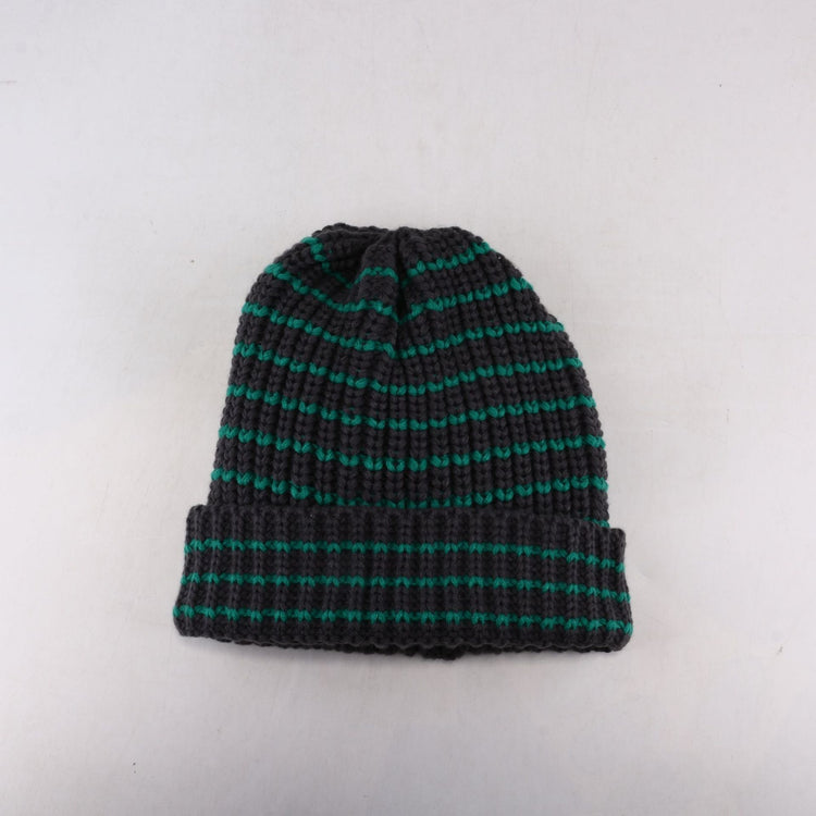 流行帽子|秋冬季保暖防寒帽子百搭純色拼色條紋針織帽韓版顯臉小毛線帽冷帽「C3340」24.11-4