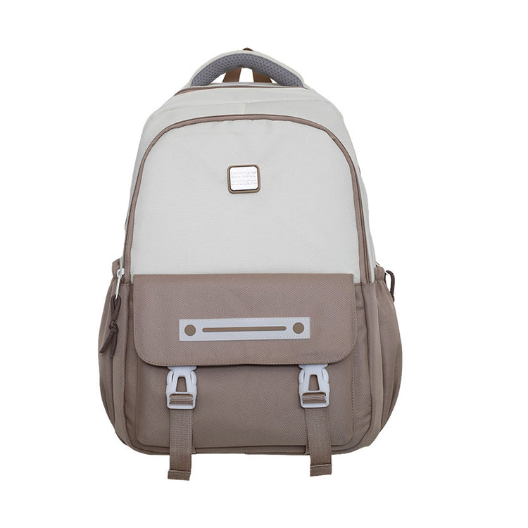 致青春|雙肩包男士簡約大容量電腦旅行背包韓版翻蓋大學生情侶雙肩包「543-133」24.09-2