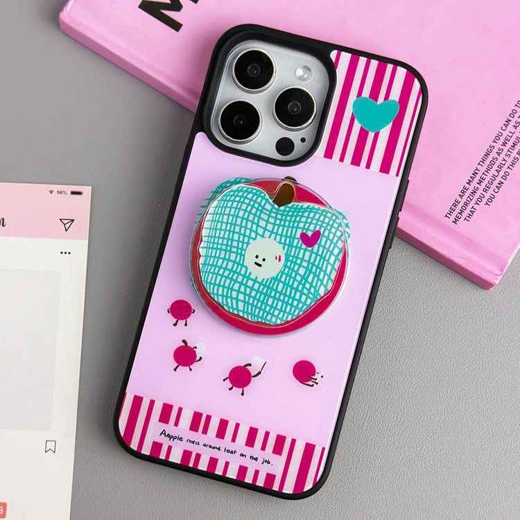 手機殼|14Promax蘋果16手機殼iPhone15磁吸磨砂黑框殼適用12磁吸支架「WL0135」24.12-2