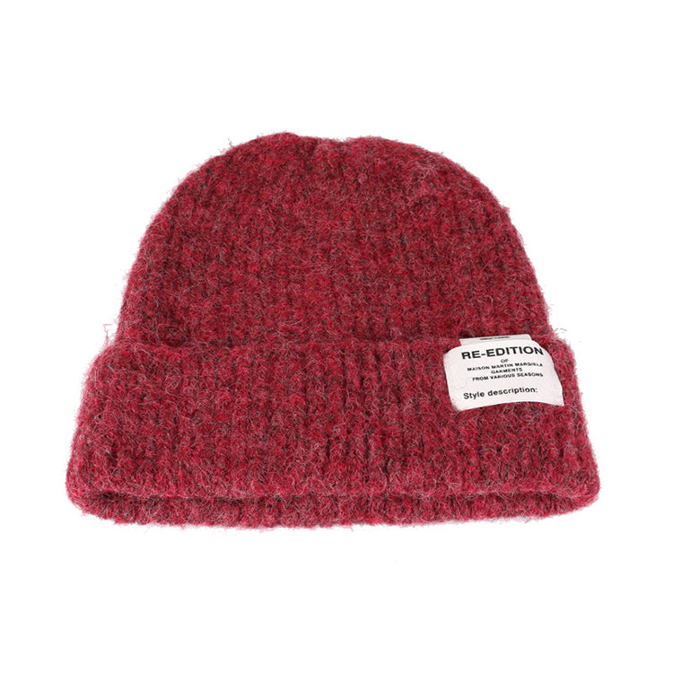 流行帽子|2024新款針織帽女慵懶風毛線堆堆帽大頭圍顯臉小加厚毛線帽冷帽男「C4484」24.09-4