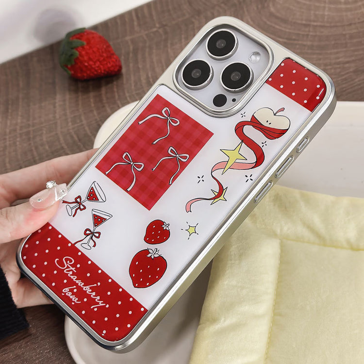 手機殼|蘋果16手機殼14電鍍銀邊滴膠13適用iPhone15Promax華為p70pro「LR1412」25.03-3