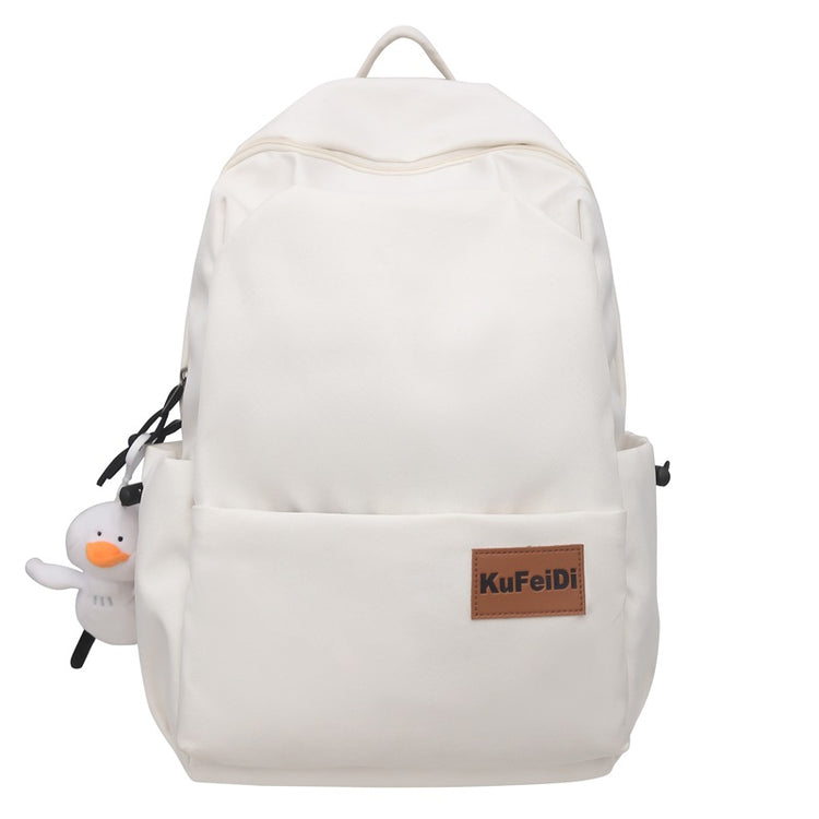 致青春|森系新款純色大容量男女初高中大學生電腦旅行雙肩背包「9023-130」25.09-4