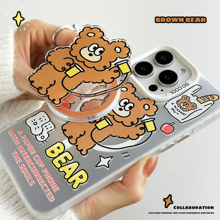 手機殼|蘋果16手機殼適用15Promax磁吸磨砂鐳射12支架iPhone14/13Pro「WMWM0075」25.01-2