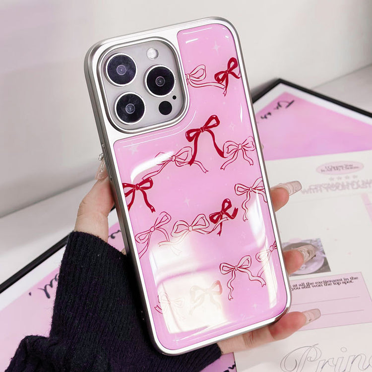 手機殼|電鍍銀邊滴膠13蘋果16手機殼ins風iPhone15Promax適用華為p70「LR1370」25.03-3