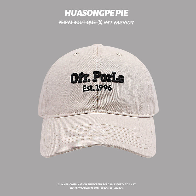 流行帽子|棒球帽子2024年新款女春秋季韓系大頭圍素顏遮臉顯臉小刺繡鴨舌帽「C1961」24.04-1