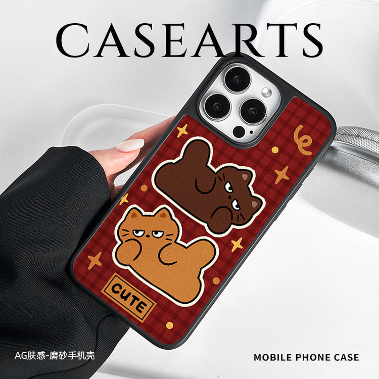 手機殼|iPhone16手機殼磁吸12適用15批發14蘋果13PromaxAG磨砂碳纖紋「WYB0988」25.05-1