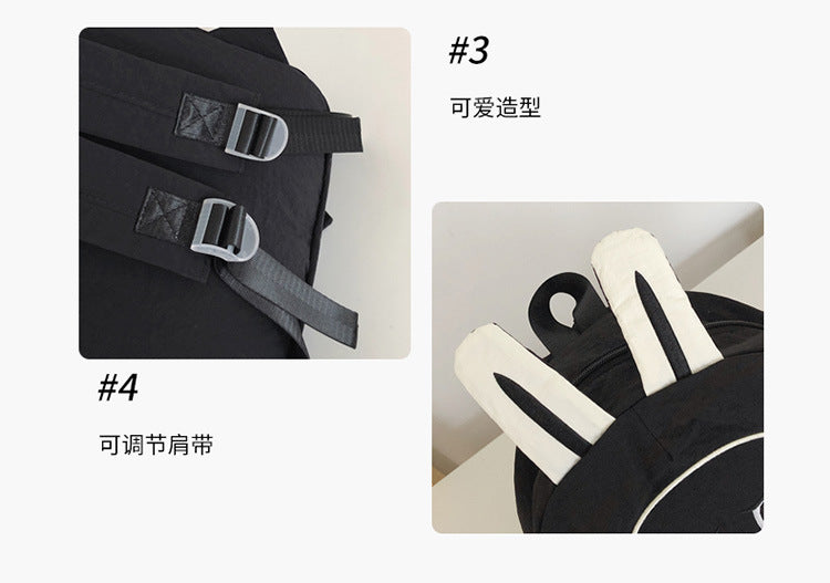 致青春 | 新款搞怪可愛雙肩包清新甜美學生書包純色初高中生校園休閒輕便背包「8872-128」25.09-1