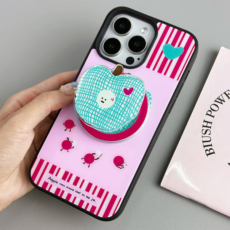 手機殼|14Promax蘋果16手機殼iPhone15磁吸磨砂黑框殼適用12磁吸支架「WL0135」24.12-2