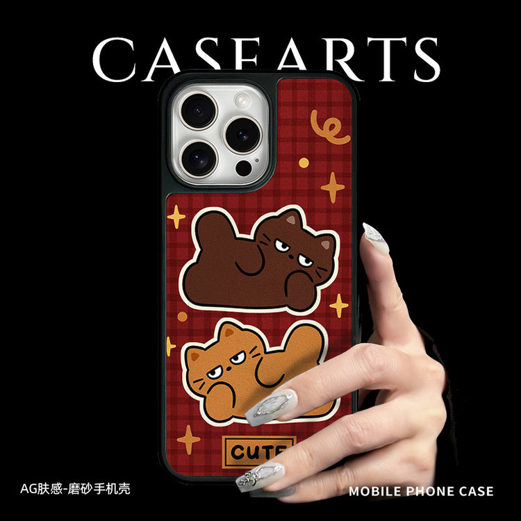 手機殼|iPhone16手機殼磁吸12適用15批發14蘋果13PromaxAG磨砂碳纖紋「WYB0988」25.05-1