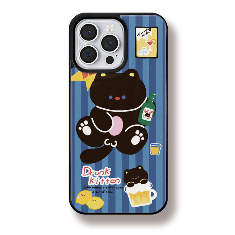 手機殼|蘋果16手機殼iPhone15磁吸磨砂黑框殼12適用14Promax磁吸支架「LR0966」24.10-1