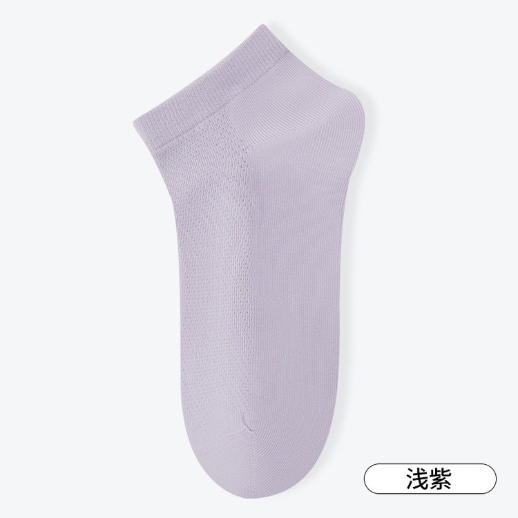 女襪|襪子女10A抑菌防臭網眼透氣抗起球船襪萊卡橡筋無骨隱形襪「ZJ25014」25.04-5
