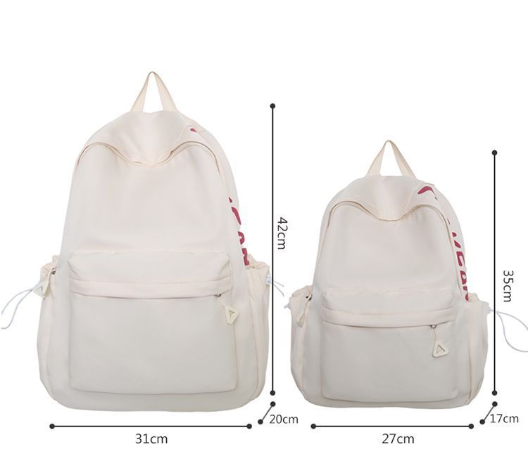 致青春|日系簡約字母休閒雙肩包甜美小清新大容量背包初高中輕便學生書包「8920-125-127」24.06-3