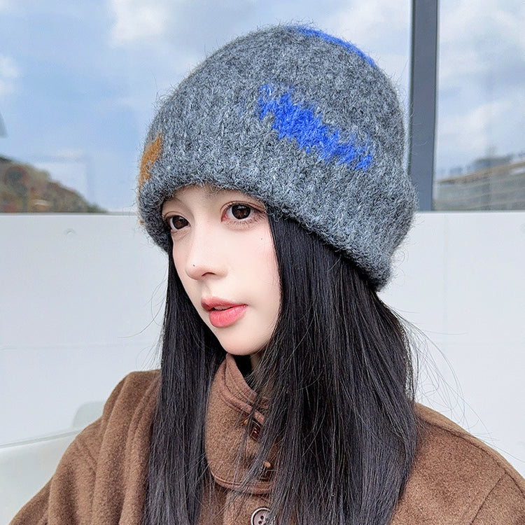 流行帽子|帽子女秋冬大頭圍顯臉小毛線帽氛圍感戶外保暖針織帽護耳瓜皮帽男「C5573」25.09-2