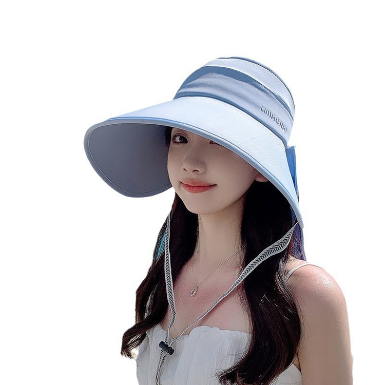 流行帽子|夏季防曬空頂帽一帽五戴戶外百搭遮陽帽大檐帽防紫外線冰絲太陽帽「C3747」24.03-3