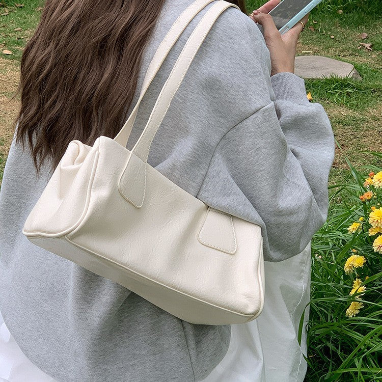 日韓流行|包包女款2025春夏韓國ins腋下法國棍包百搭通勤粉色休閒手提單肩包「L8943」25.04-1