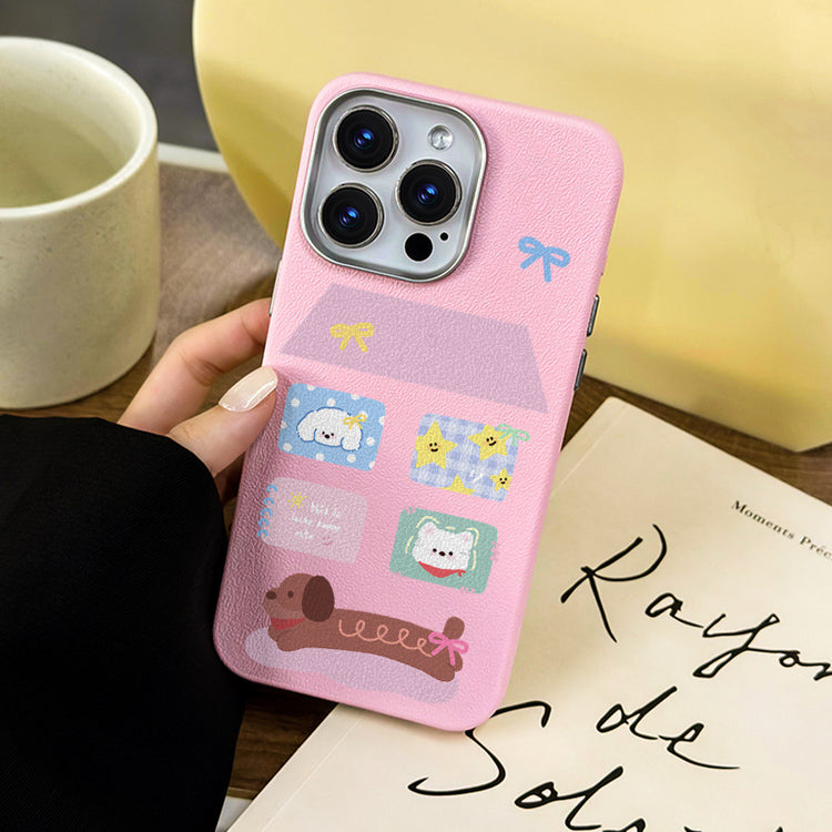 手機殼|iPhone16適用15保護套14Promax蘋果13銀框皮紋手機殼12批發11「WMWM3295」25.04-3