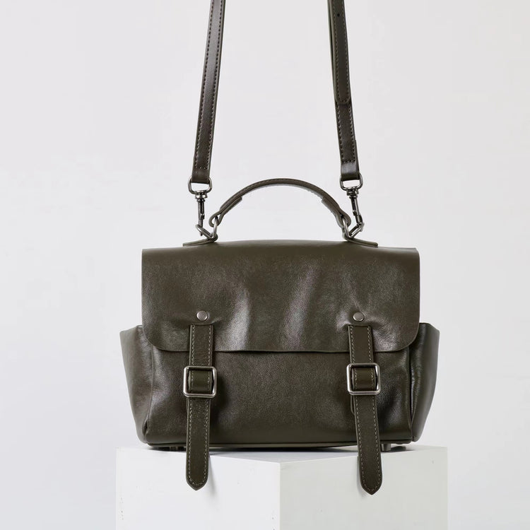 質感真皮|秋冬復古植鞣牛皮雙肩包2024新款單肩斜跨劍橋背包時尚百搭「3731」24.12-5