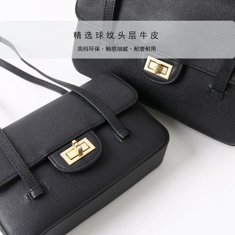 質感真皮|2025新款球紋頭層牛皮復古小香風jennie同款腋下包小方包單肩包女「X9011 D9012」25.12-1