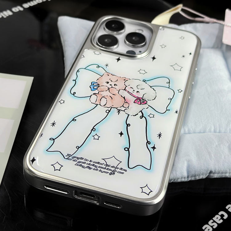 手機殼|蘋果16ProMax手機殼14plus電鍍銀邊滴膠iPhone16Pro高級感適「LR1561」25.04-4