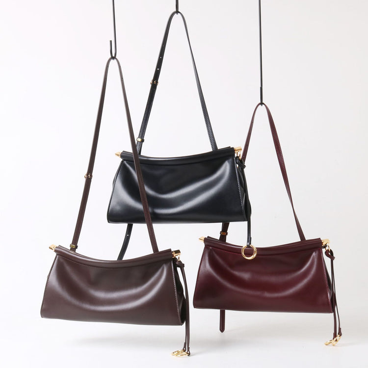 質感真皮|2025新款牛皮腋下復古法式法棍夾子包小眾設計極簡風通勤簡約包「3336」25.06-2