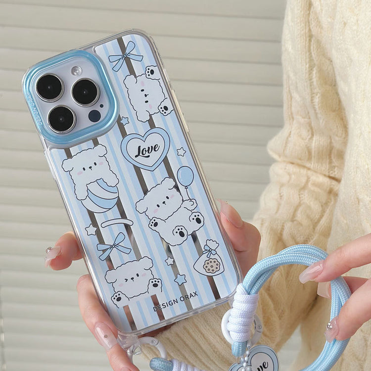 手機殼|蘋果15掛繩鏡面iPhone14pro適用12/11promax手機殼蘋果殼夏天「WM0538」24.07