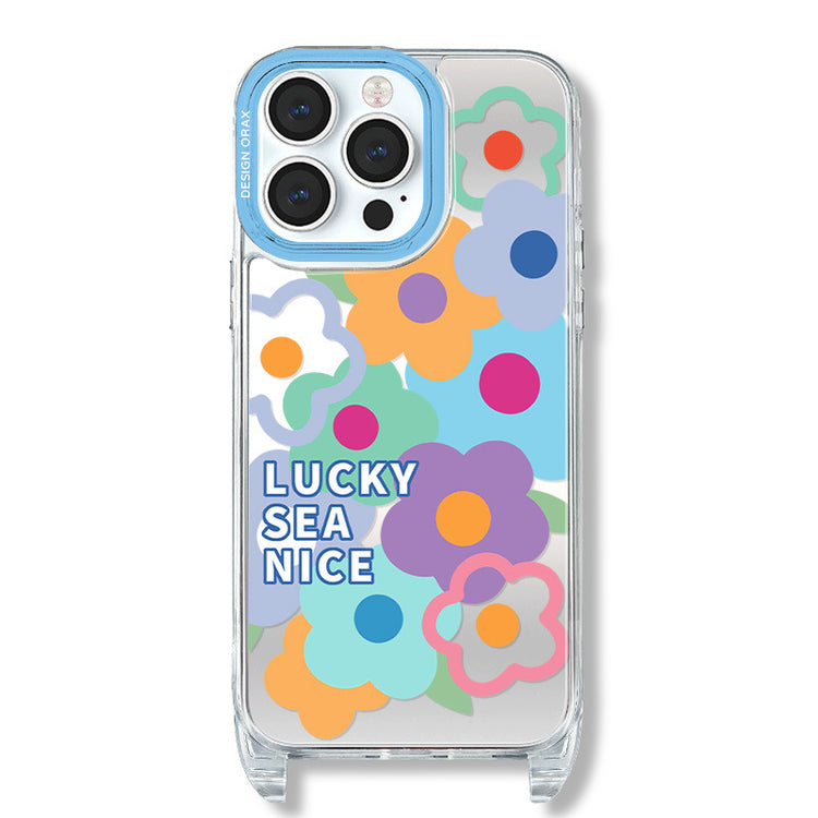 手機殼|掛繩鏡面殼13promax日韓蘋果15手機殼iPhone14pro適用12批發「WM0632」24.07