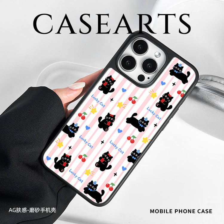 手機殼|iPhone16Promax磁吸手機殼蘋果13AG磨砂碳纖紋12適用15卡通14「WYB2009」25.05-1