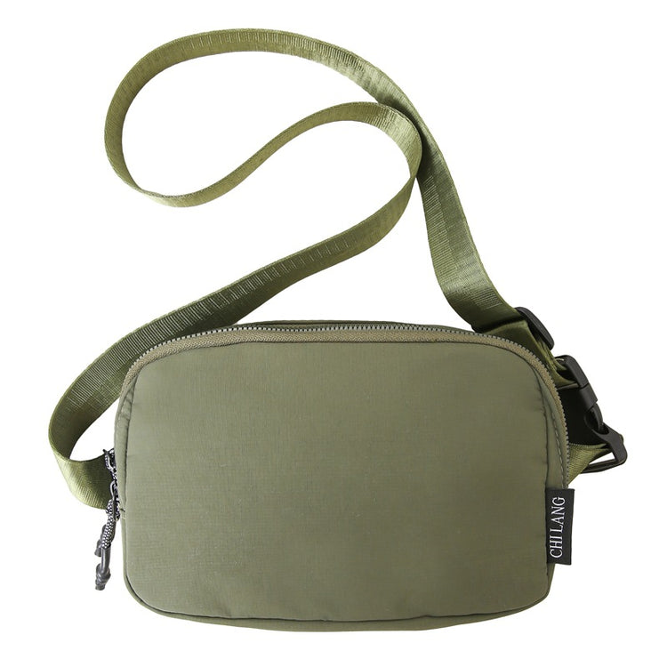 致青春|胸包2024秋季新款尼龍布腰包橫款單肩包跨境風潮休閒男女斜挎小包「302-113」24.09-3