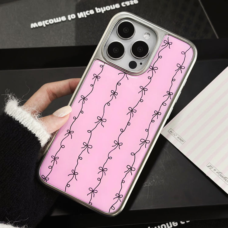 手機殼|iPhone16Pro高級感蘋果15ProMax手機殼14plus電鍍銀邊滴膠適「LR1587」25.04-4