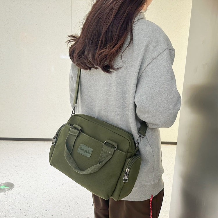 致青春|跨境女士斜背包2024新款潮流單肩包日系大容量帆布百搭手提「668-280」24.03-2