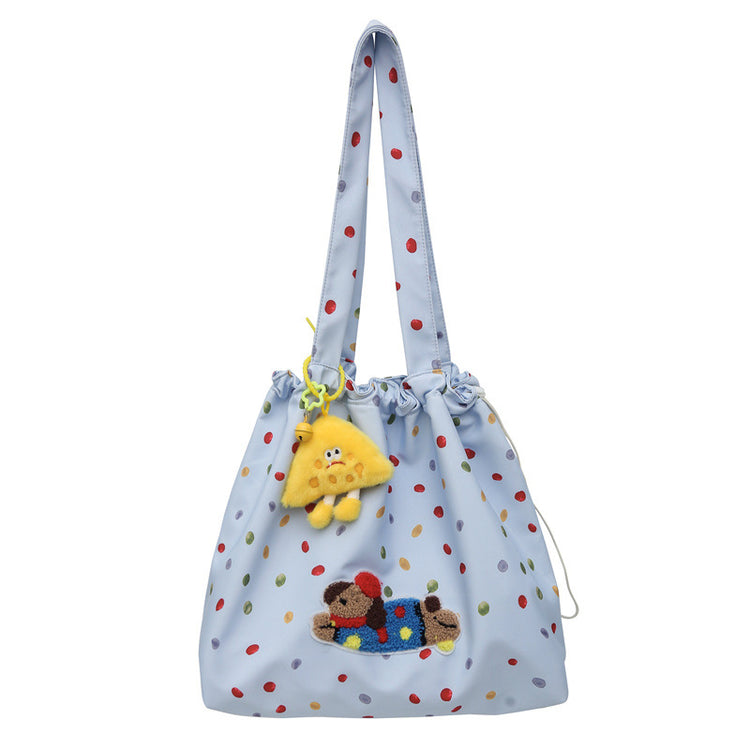 致青春|臘腸狗包包女2024新款學院風簡約單肩包休閒大容量高顏值托特包「231-121」24.12-1