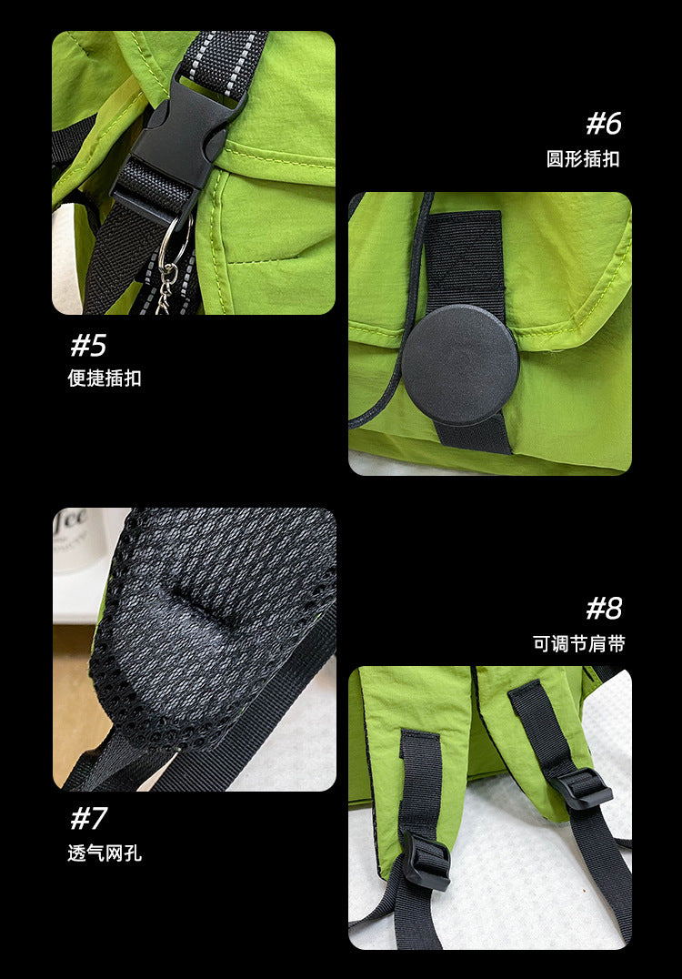 致青春|戶外大容量輕便雙肩包男女通用抽繩翻蓋背包休閒旅行登山健行背包「643-138」24.12-4