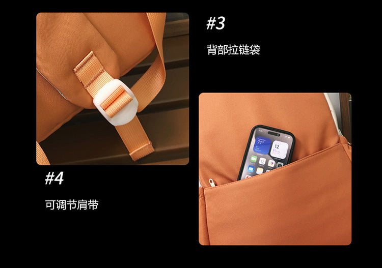 致青春|雙肩包男士簡約大容量電腦旅行背包韓版翻蓋大學生情侶雙肩包「543-133」24.09-2