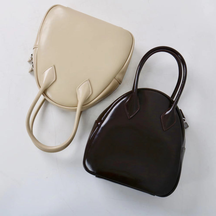 質感真皮|2025新款優質油蠟皮日式小眾貝殼包純日韓風手提單肩斜挎包女百搭「2532」25.02-2