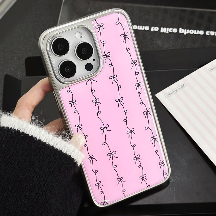 手機殼|iPhone16Pro高級感蘋果15ProMax手機殼14plus電鍍銀邊滴膠適「LR1587」25.04-4