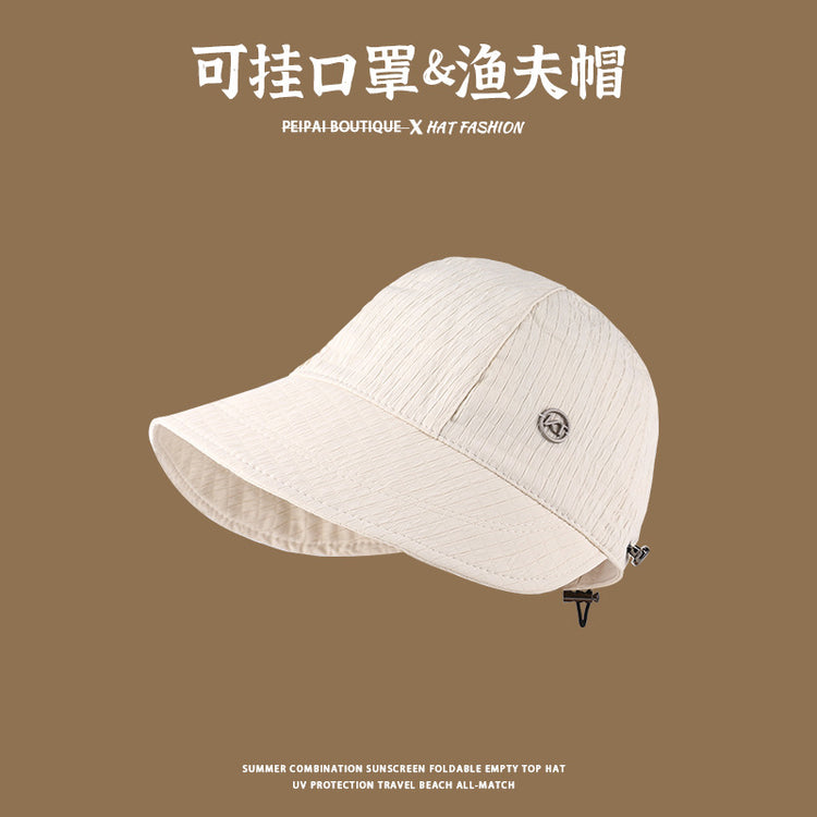 流行帽子|帽子夏季女防曬帽明星同款百搭遮陽帽趙露思同款華夫格漁夫帽百搭「C3934」24.05-2