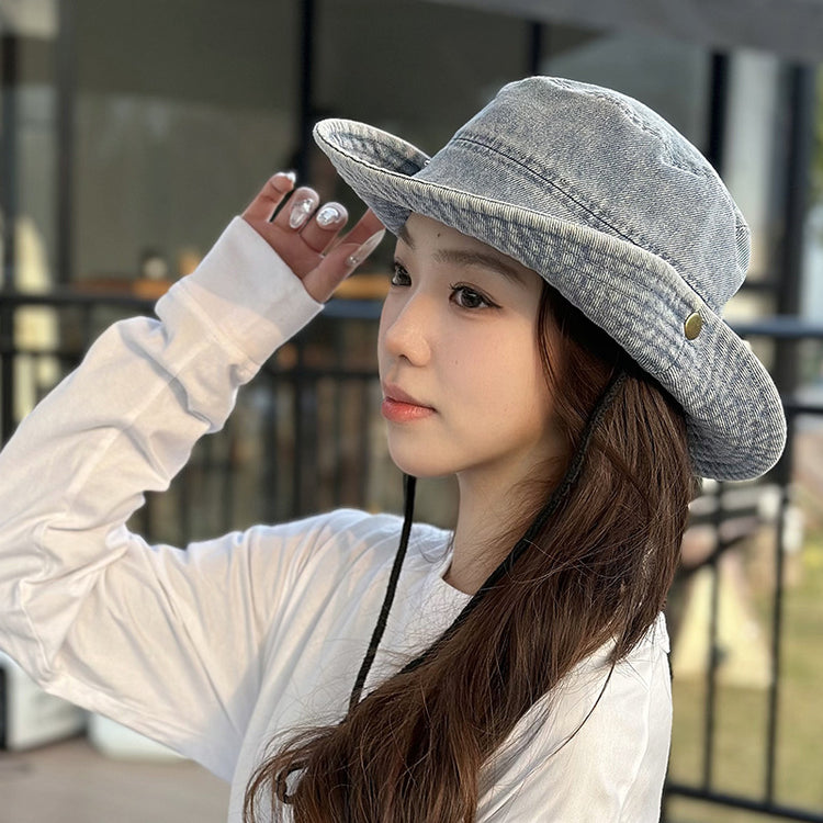 流行帽子|漁夫帽帽子女春夏防曬露營牛仔登山帽百搭時尚復古遮陽帽太陽帽男「C3678」24.02-2