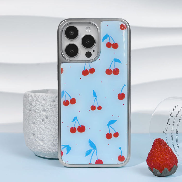 手機殼|iPhone14手機殼15Pro蘋果16適用華為mate60電鍍銀邊滴膠ins風「LR1662」25.04-5