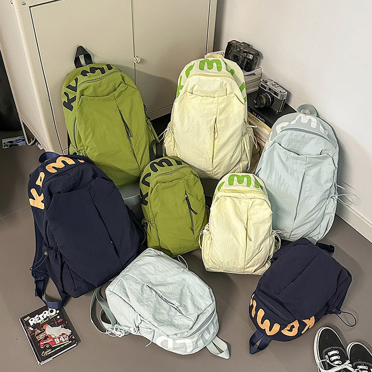 致青春|簡約百搭雙肩包輕便休閒旅行大容量戶外背包初高中生學生書包「125-130」25.07-5