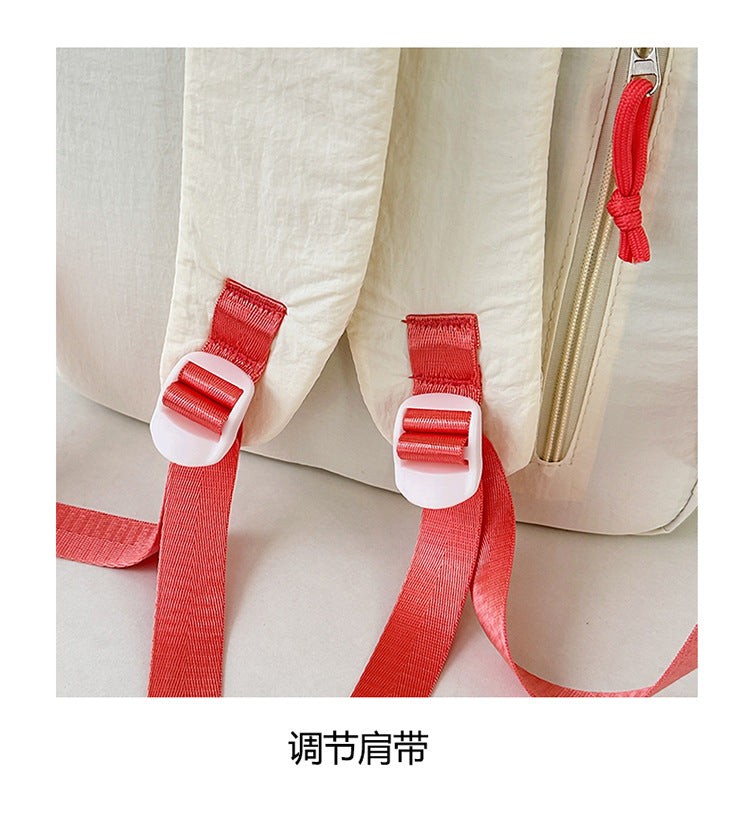 致青春|小清新休閒書包女大學生ins大容量簡約背包國中高中生百搭雙肩包「1018-125」25.09-2