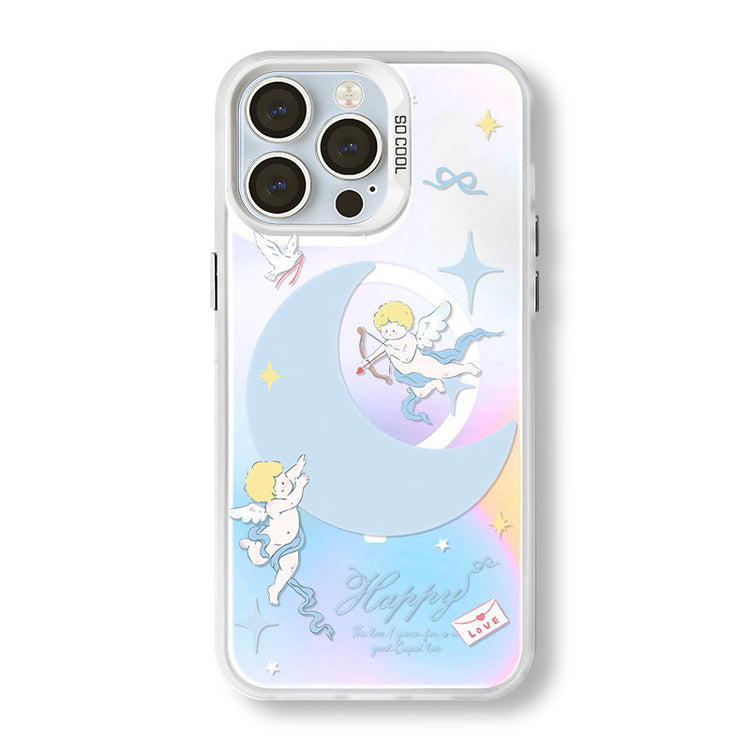 手機殼|蘋果15手機殼適用mate60Pro支架華為P70磁吸磨砂鐳射iPhone14「LR0863」24.07