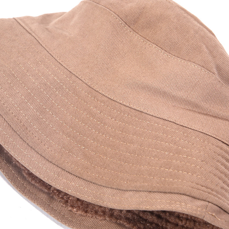 流行帽子|雙面可戴漁夫帽女冬天韓系百搭護耳帽加絨時尚顯臉小學生騎行盆帽「C4895」25.01-1